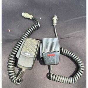 2 Vintage RCA & Tram CB Push Button Microphones Untested Used
